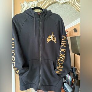 Nike Black & Gold Air Jordan Zip-Up Hoodie
